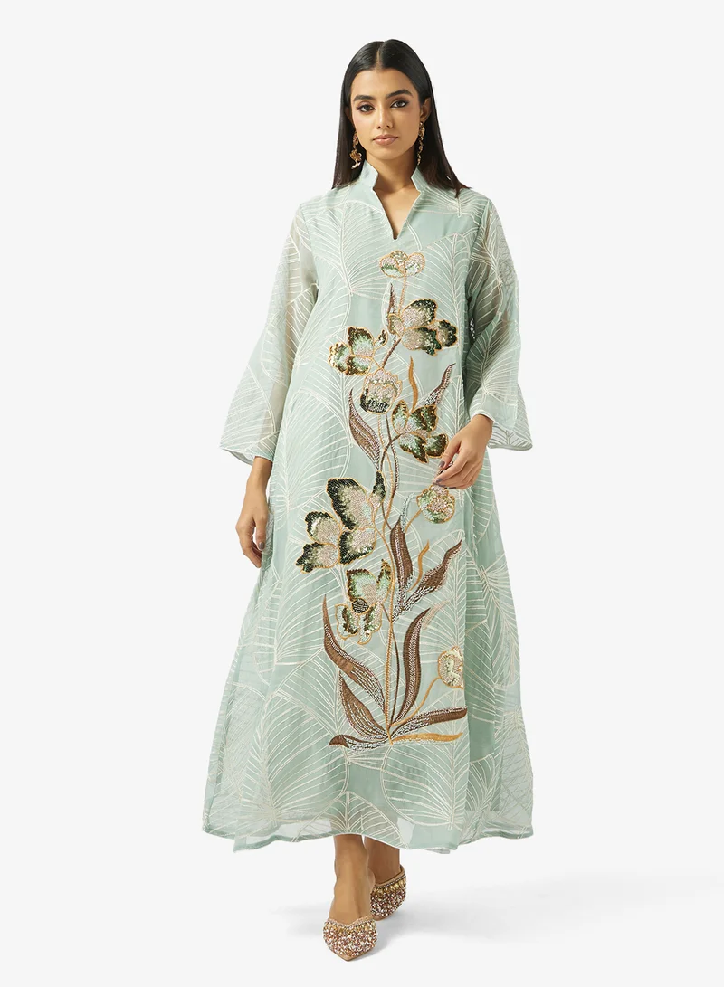 خزانة Floral Print Jalabiya